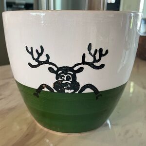 SCHEURICH GERMANY MOOSE DESIGN FLOWER POT